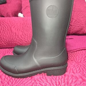 Fitflop Women's Matte Black Rain Boots